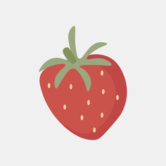 strawberry fruit icon isolated on white background
