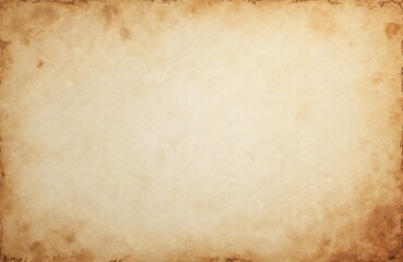 Obraz premium Beige paper texture background with coffee stains, retro style. Vintage canvas with grunge frame, worn parchment with antique look for calligraphy or lettering and craft projects.