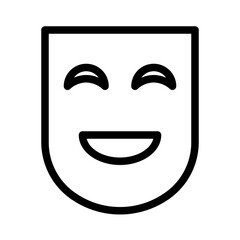 movie mask. This is a vector single icon with a line style. Suitable for any purpose, such as website design, mobile app design, logo design, pattern design, etc.