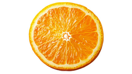 Fresh orange slice isolated on transparent background --ar 16:9
