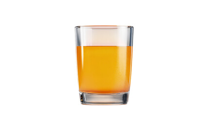 Glass with orange juice isolated on transparent background --ar 16:9