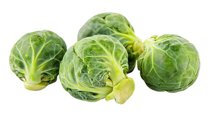 Fototapeta premium Green Brussels sprouts isolated on white background --ar 16:9