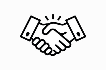 Fototapeta premium Handshake icon, business and agreement concept