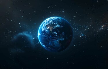 the earth floating in space the planet
