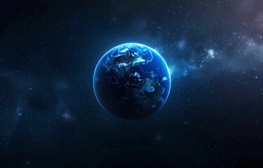 Fototapeta premium the earth floating in space the planet