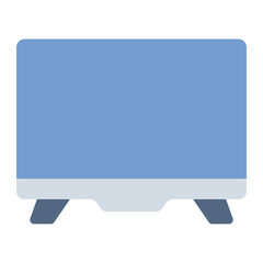 Fototapeta premium Smart TV flat icon representing home entertainment and media