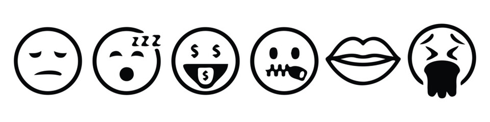 Best Smiley Emoji icon set vector