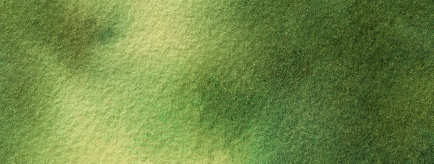 Abstract art background dark green and olive colors. Watercolor painting on canvas with soft...