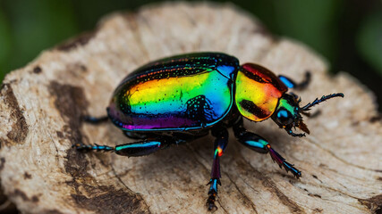 Fototapeta premium green bug on a leaf