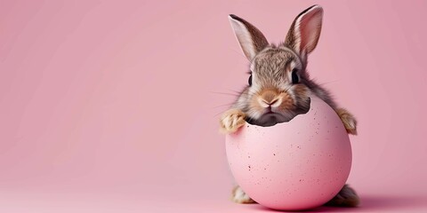 Obraz premium easter egg on a pink background