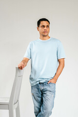 handsome young man in casual clothes