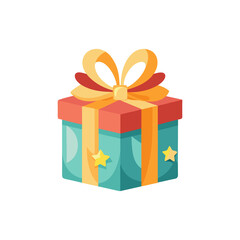 a gift box isolated on transferring background