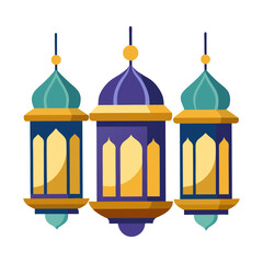 Islamic lantern  isolated on transferring background