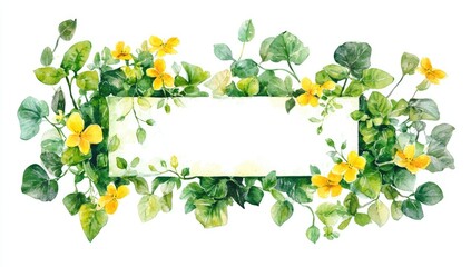 Floral Watercolor Border