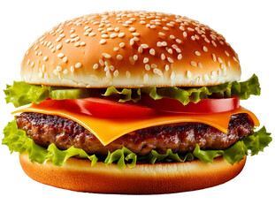 hamburger isolated on transparent