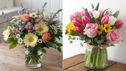 Fototapeta premium bouquets-of-flowers--a-bouquet-of-garden-flowers
