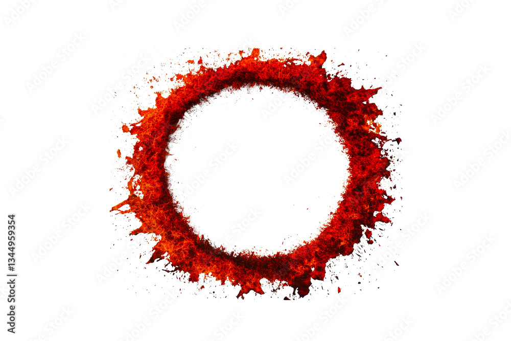 Canvas Prints circular red splash on transparent background for creative design