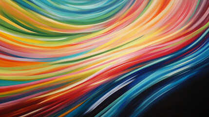 Fototapeta premium Vibrant abstract painting showcasing flowing colors in a dynamic swirl, evoking energy and creativity