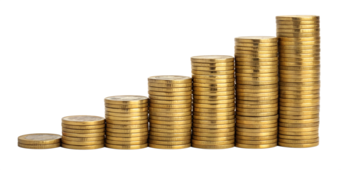 Stacked Gold Coins – Symbol of Wealth, Investment, and Financial Growth