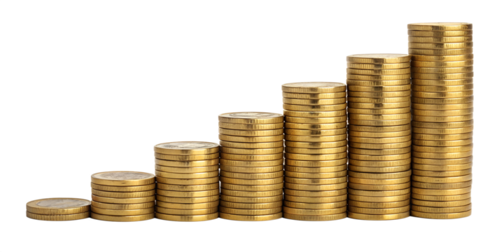 Stacked Gold Coins – Symbol of Wealth, Investment, and Financial Growth