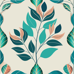 Botanical Wall Art: Elegant Floral Vector Art Print Featuring Eucalyptus