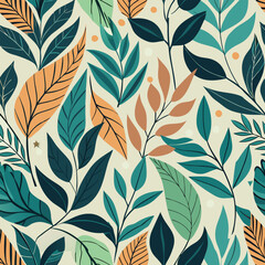 Elegant Botanical Wall Art Foliage Vector Template with Editable Floral Elements