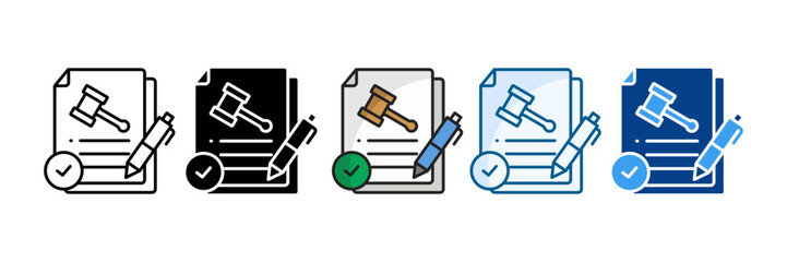 Obraz premium Amendment Icon Set Multiple Style Collection
