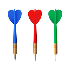 Hunting dart icon set isolated vector