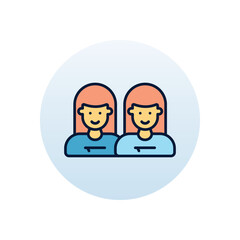 Twins Vector icon