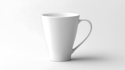 Obraz premium A white ceramic mug is standing against a white background