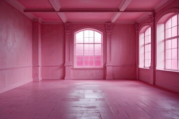 Fototapeta premium Visual of a Soft Pink Hue in an Unoccupied Space