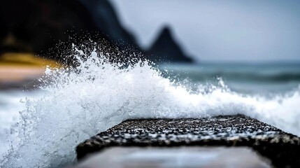 Powerful Ocean Wave Crashing