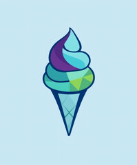 Geometric Ice Cream Cone