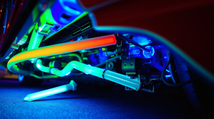 Illuminated Machinery Undercarriage