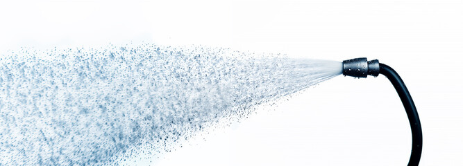 Water Spraying from Hose