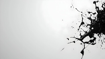 Fototapeta premium Abstract Ink Splatters On Light Gray Background