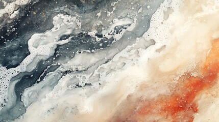 Abstract metallic waves with smooth contours and reflective texture high resolution picture