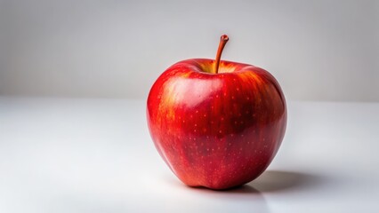 Red Apple on White Background
