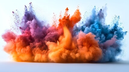 A Cosmic Explosion of Colorful Powders Forming a Nebula