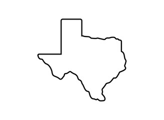 Texas Map Outline Stock Art.eps