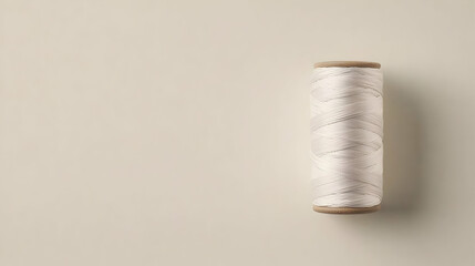 Roll Of Decorative Lace Ribbon On Light Beige Background