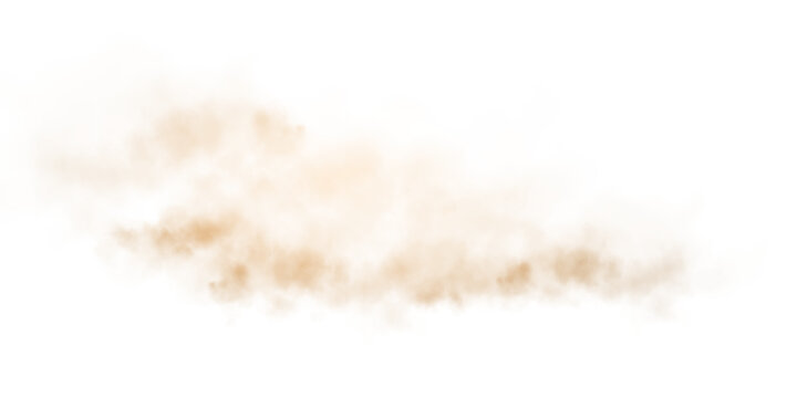 A soft, warm-toned abstract cloud with orange and brown hues, blending smoothly into a white background. Subtle glowing particles add a dreamy, atmospheric effect.