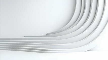 Fototapeta premium Abstract White Geometric Architecture Design