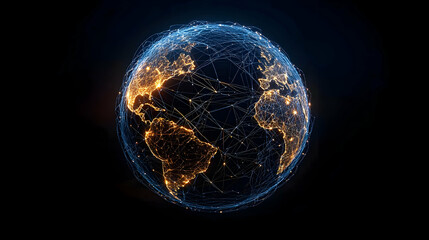 Abstract Digital Representation Of Earth