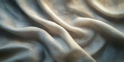 Obraz premium Abstract Fabric Texture: A close-up shot of flowing, draped fabric showcasing a delicate weave and subtle gradations of color, with a soft and ethereal aesthetic, perfect for design.