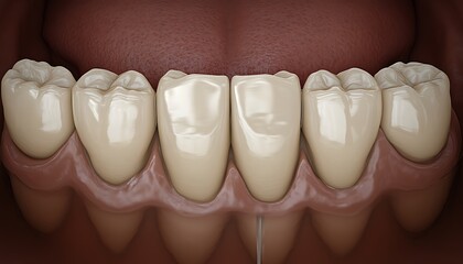 Dental Gum Recession for Close-up Teeth.
