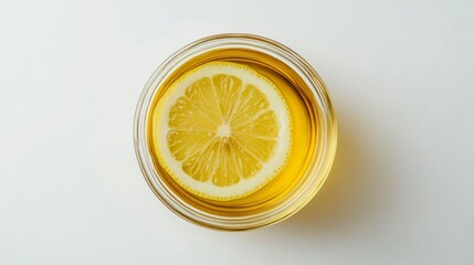 Lemon slices float in a jar filled with golden-colored liquid, symbolizing wellness and vitality during the World Health Day observance. The setup reflects a focus on healthy lifestyle choices
