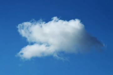 Blue Sky with Single White Cloud – Clean and Bright Nature Background for Posters, Websites, Ads, Presentations, or Tranquil Digital Art