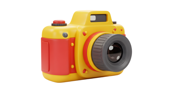 Red and Yellow Camera Icon