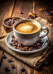 Cozy Coffee Break with a Steaming Cup
